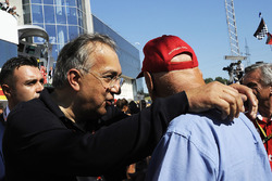 Sergio Marchionne, CEO FIAT and Niki Lauda, Mercedes AMG F1 W08 Non-Executive Chairman