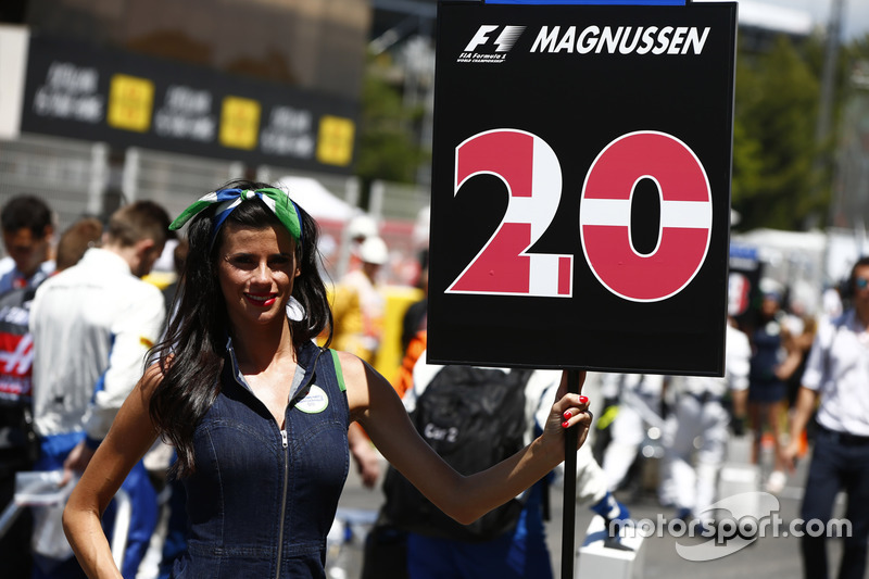 Grid Girl de Kevin Magnussen, Haas F1