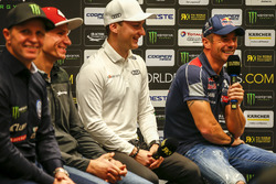 Conferenza stampa, Petter Solberg, PSRX Volkswagen Sweden, VW Polo GTi, Janis Baumanis, STARD, Ford Fiesta, Reinis Nitiss, EKS, Audi S1 EKS RX Quattro, Sebastien Loeb, Team Peugeot-Hansen, Peugeot 208 WRX