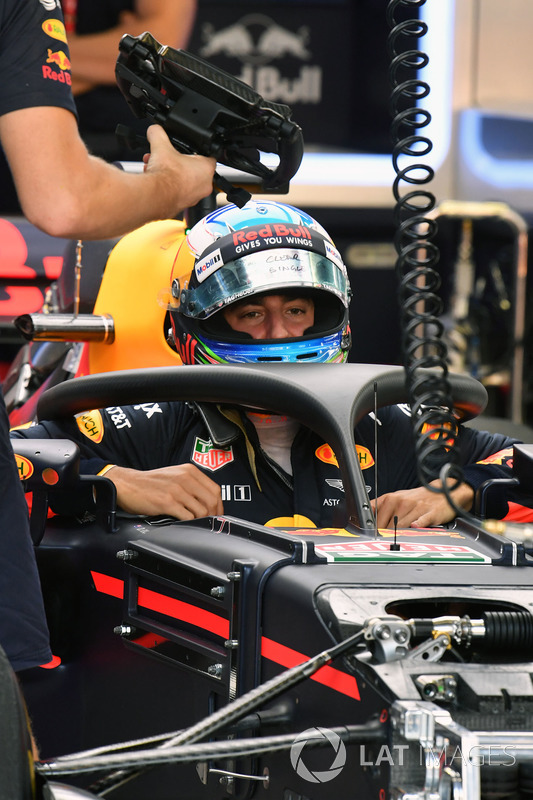 Daniel Ricciardo, Red Bull Racing RB13 and halo