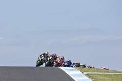Jonathan Rea, Kawasaki Racing devant Tom Sykes, Kawasaki Racing