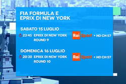 ePrix di New York, la locandina RAI