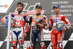 Podium: Race winner Marc Marquez, Repsol Honda Team, second place Danilo Petrucci, Pramac Racing, third place Andrea Dovizioso, Ducati Team