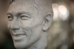 Borg-Warner Trophy bust of Takuma Sato