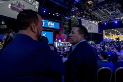 Zak Brown, CEO, Motorsport Network watches the race