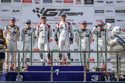Podium: winners #5 Phoenix Racing Asia Audi R8 LMS GT3: Marchy Lee, Shaun Thong