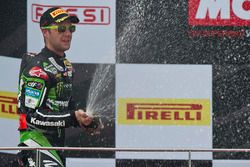 Jonathan Rea, Kawasaki Racing, fête sa deuxième place