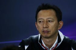 Yusuke Hasegawa, director del programa de F1 de Honda en la Conferencia de prensa FIA