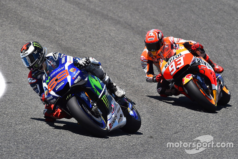 Jorge Lorenzo, Yamaha Factory Racing et Marc Marquez, Repsol Honda Team