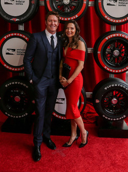 Scott Dixon, Chip Ganassi Racing Chevrolet and wife Emma