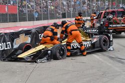 James Hinchcliffe, Schmidt Peterson Motorsports Honda, crash