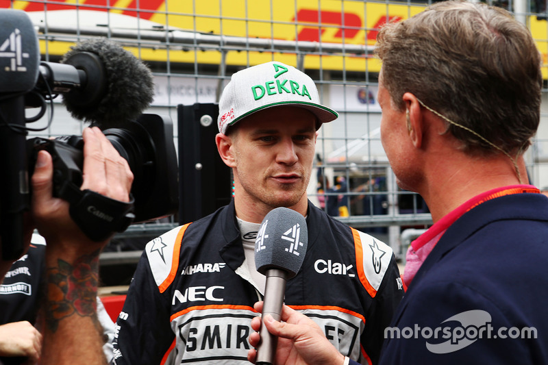 Nico Hulkenberg, Sahara Force India F1 con David Coulthard, Consigliere Red Bull Racing e Scuderia T