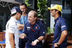 Felipe Massa, Williams met Joseph Lieberer, Sauber coach en Felipe Nasr, Sauber F1 Team