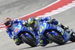 Maverick Vinales, Team Suzuki Ecstar MotoGP; Aleix Espargaro, Team Suzuki Ecstar MotoGP