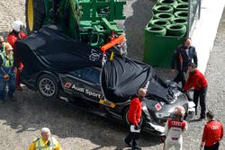 Crash, Timo Scheider, Audi Sport testwagen