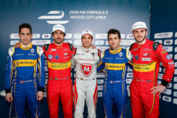 Sébastien Buemi, Renault e.Dams; Lucas di Grassi, ABT Schaeffler Audi Sport; Jérôme d'Ambrosio, Drag