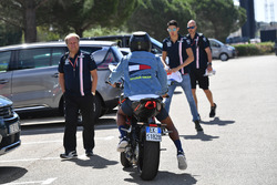 Lewis Hamilton, Mercedes-AMG F1 on his MV Agusta motorbike