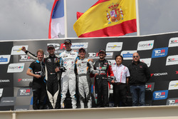Podium: Race winner Dusan Borkovic, Target Competition Hyundai i30 N TCR, second place Dániel Nagy, M1RA Hyundai i30 N TCR, third place Mikel Azcona, PCR Sport Cupra TCR, Giovanni Altoè, Pit Lane Competizioni Audi RS3 LMS TCR