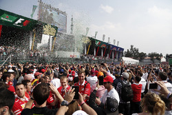 Podium: race winner Max Verstappen, Red Bull Racing, second place Valtteri Bottas, Mercedes AMG F1, third place Kimi Raikkonen, Ferrari