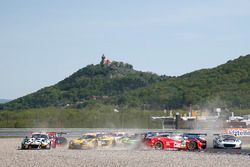 Rash, #7 HB Racing Ferrari 488 GT3: Dominik Schwager, Luca Ludwig, #12 EFP by TECE Audi R8 LMS: Florian Spengler, Dries Vanthoor, #82 GRT Grasser Racing Team Lamborghini Huracán GT3: Rolf Ineichen, Christian Engelhart