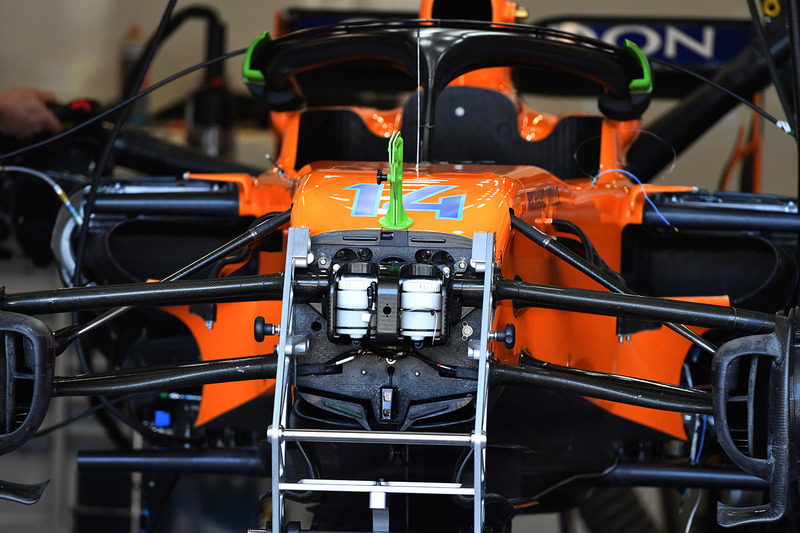 McLaren MCL33 front suspension and chassis detail