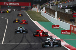 Lewis Hamilton, Mercedes AMG F1 W09, Sebastian Vettel, Ferrari SF71H, Valtteri Bottas, Mercedes AMG F1 W09, Kimi Raikkonen, Ferrari SF71H,Max Verstappen, Red Bull Racing RB14, Daniel Ricciardo, Red Bull Racing RB14