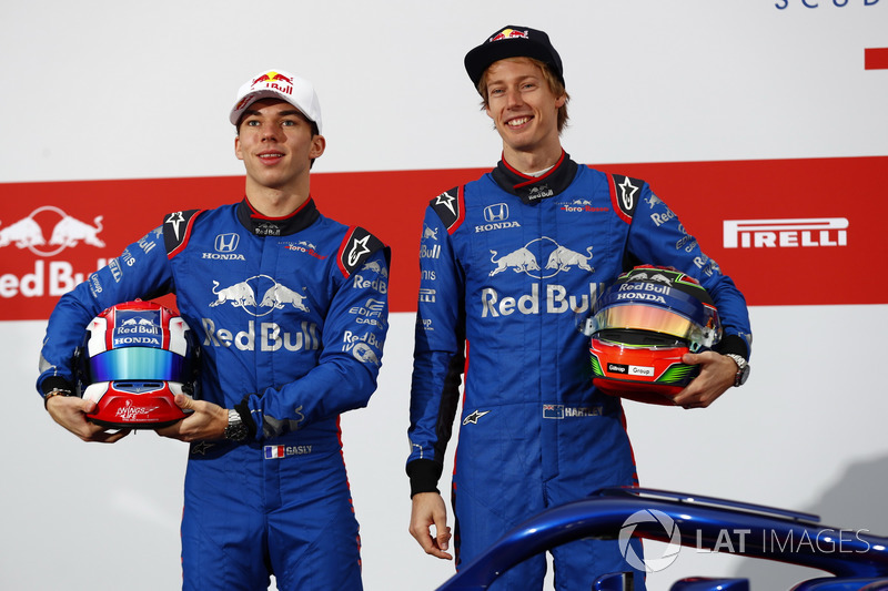 Pierre Gasly, Scuderia Toro Rosso and Brendon Hartley, Scuderia Toro Rosso