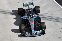 Lewis Hamilton, Mercedes-AMG F1 W09 dans le Parc Fermé