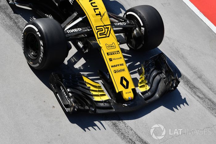 Morro y alerón delantero del Renault Sport F1 Team R.S. 18
