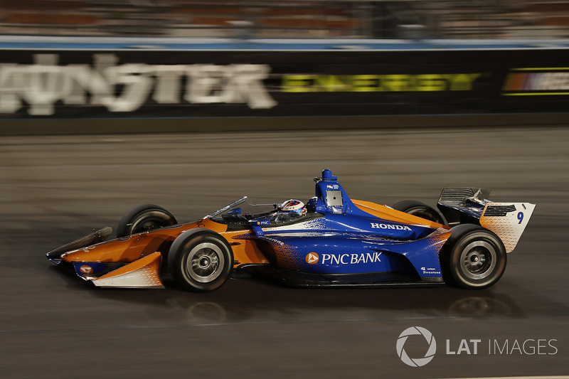 Scott Dixon, Chip Ganassi Racing Honda testing the new aeroscreen