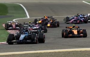 Charles Leclerc, Ferrari, Lando Norris, McLaren, George Russell, Mercedes