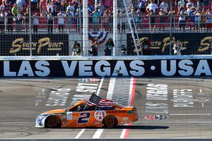 Brad Keselowski, Team Penske, Ford Fusion Autotrader celebrates his win