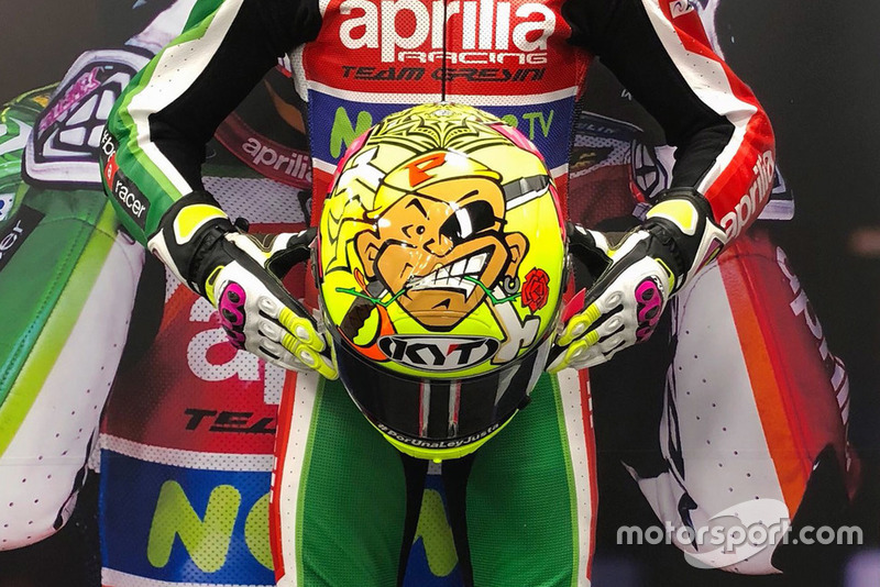 Helmet of Aleix Espargaro, Aprilia Racing Team Gresini