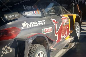 La voiture accidentée de Sébastien Ogier, Julien Ingrassia, Ford Fiesta WRC, M-Sport