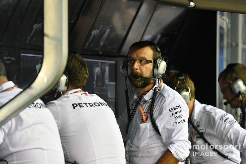 Mercedes AMG F1 pit wall gantry