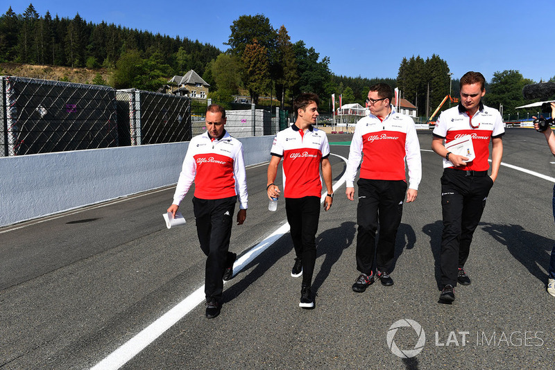 Charles Leclerc, Sauber walks the track