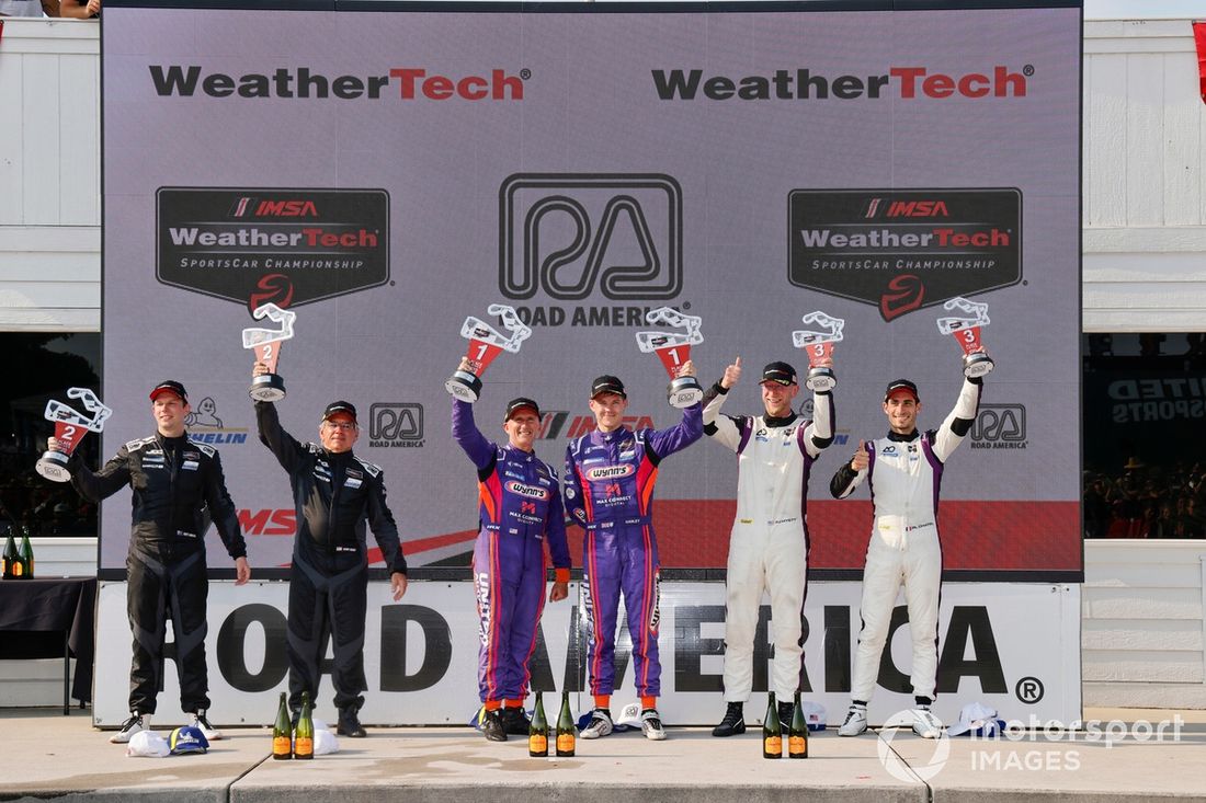 #2 United Autosports ORECA LMP2-Gibson: Ben Keating, Ben Hanley, #79 JDC-Miller MotorSports ORECA LMP2-Gibson: Gerry Kraut, Scott Andrews, #99 AO Racing ORECA LMP2-Gibson: PJ Hyett, Paul-Loup Chatin