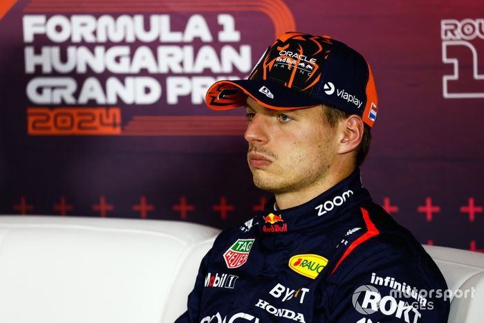 Max Verstappen, Red Bull Racing, en la rueda de prensa de clasificación