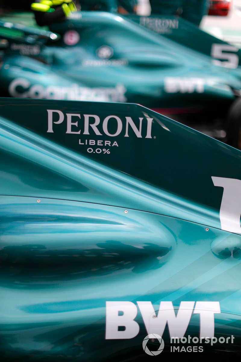 Logos on the Aston Martin AMR21