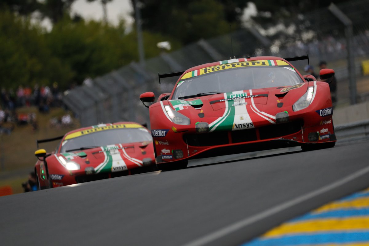 #51 AF Corse Ferrari 488 GTE EVO LMGTE Pro, Alessandro Pier Guidi, James Calado, CÙme Ledogar #52 AF Corse Ferrari 488 GTE EVO LMGTE Pro, Daniel Serra, Miguel Molina, Davide Rigon