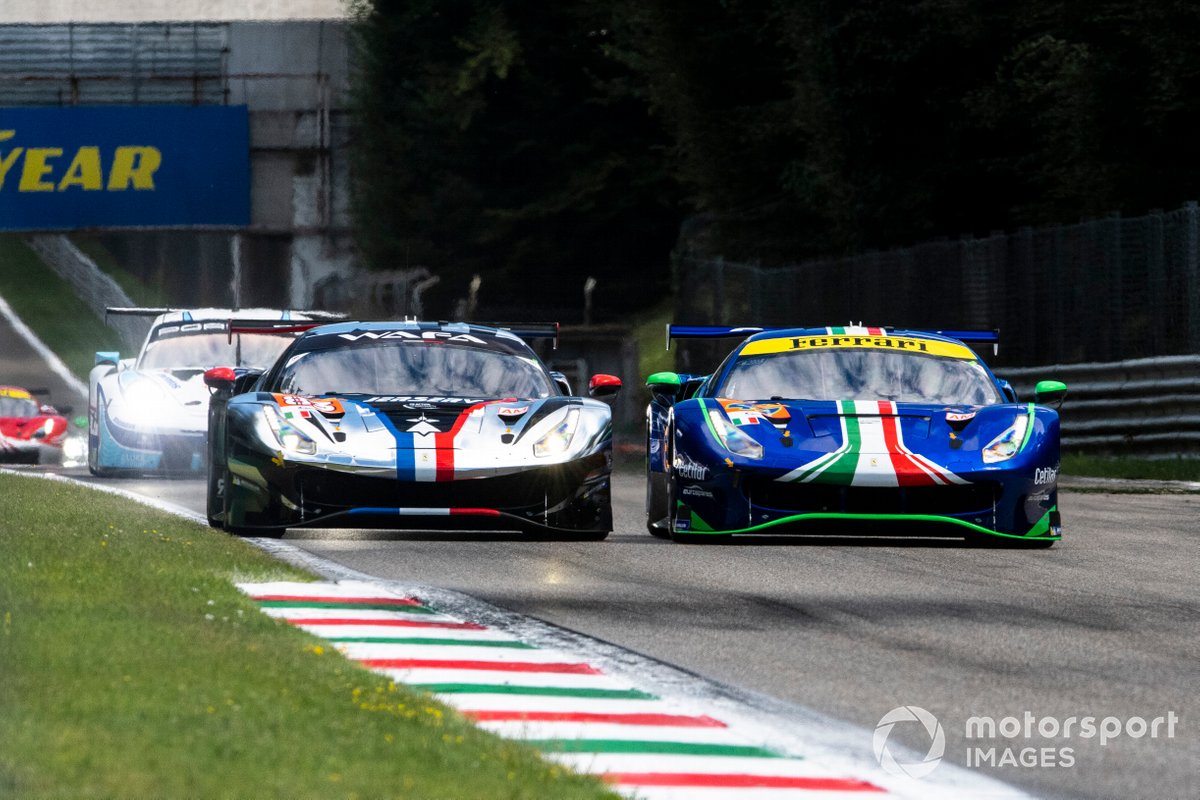 #47 Cetilar Racing Ferrari 488 GTE EVO: Roberto Lacorte, Giorgio Sernagiotto, Antonio Fuoco, #83 AF Corse Ferrari 488 GTE EVO: Francois Perrodo, Nicklas Nielsen, Alessio Rovera