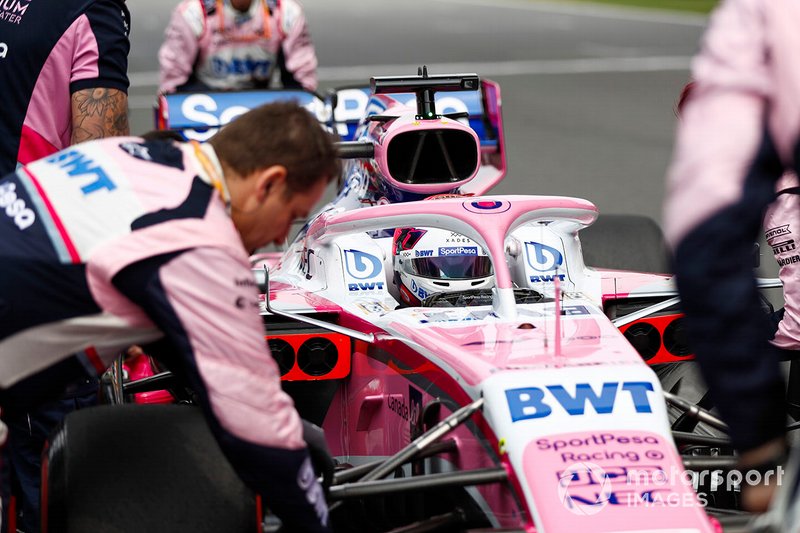 Sergio Perez, Racing Point RP19, on the grid