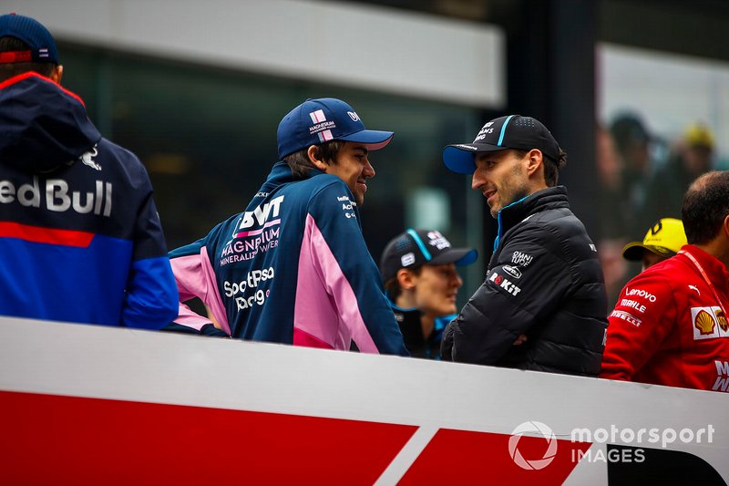 Lance Stroll, Racing Point, y Robert Kubica, Williams Racing