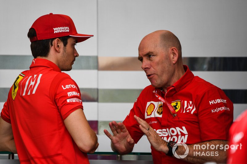 Charles Leclerc, Ferrari, con Jock Clear, Ingegnere di pista, Ferrari