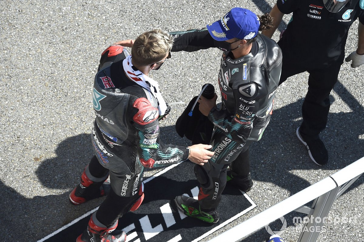 Franco Morbidelli, Petronas Yamaha SRT, Fabio Quartararo, Petronas Yamaha SRT, Parc ferme