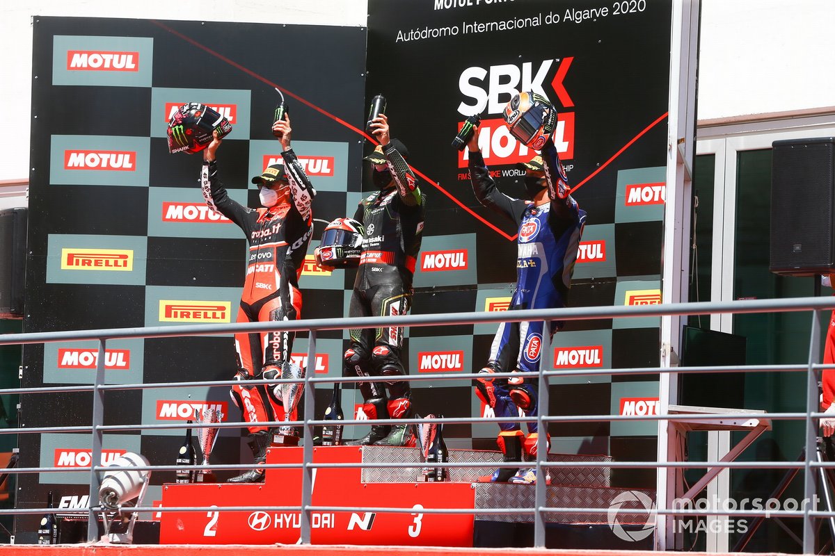 Scott Redding, Aruba.it Racing Ducati, Jonathan Rea, Kawasaki Racing Team, Michael van Der Mark, Pata Yamaha