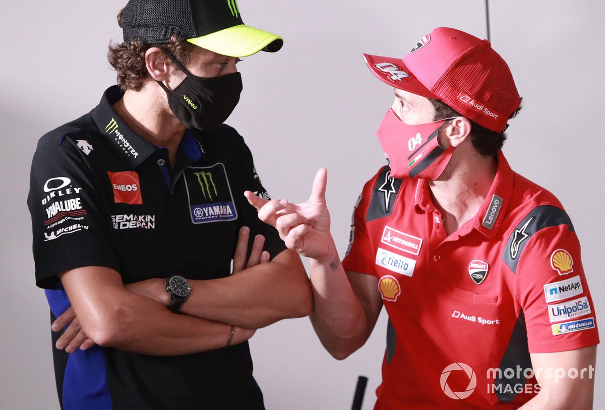 Valentino Rossi, Yamaha Factory Racing, Andrea Dovizioso, Ducati Team
