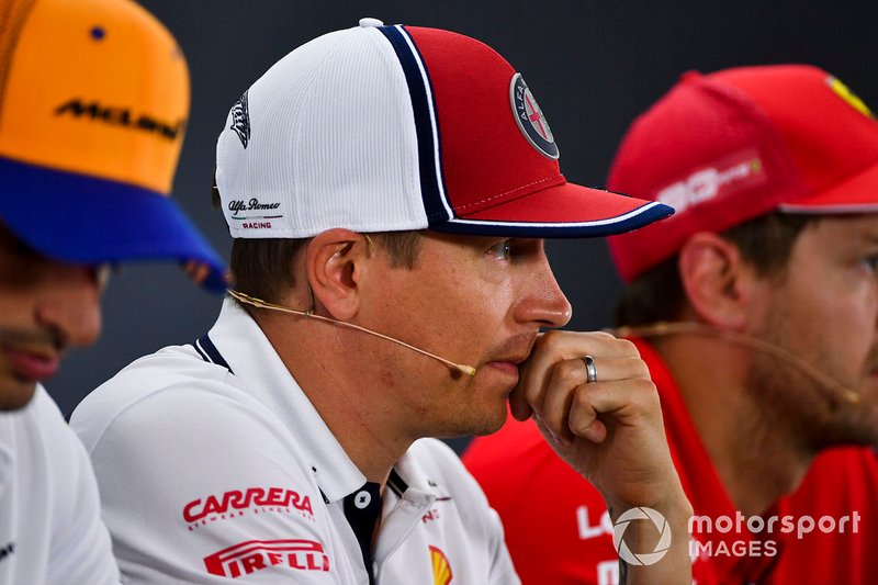 Kimi Raikkonen, Alfa Romeo Racing, Ferrari, durante la conferenza stampa