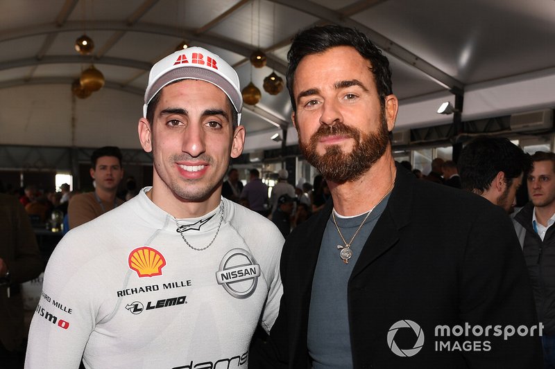 Sébastien Buemi, Nissan e.Dams, con Justin Theroux