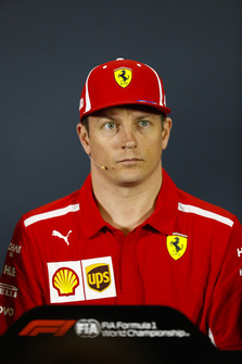 Kimi Raikkonen, Ferrari, in the Thursday press conference.